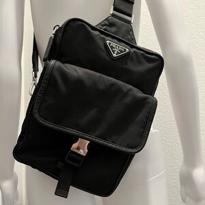 Authentic Prada Nylon Crossbody Messenger Bag